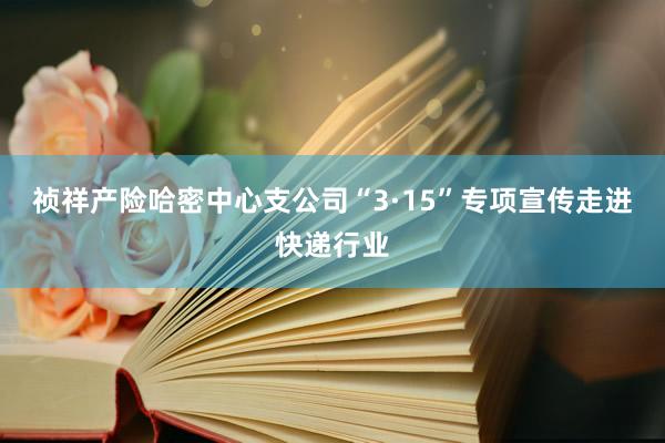 祯祥产险哈密中心支公司“3·15”专项宣传走进快递行业