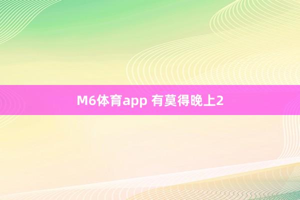 M6体育app 有莫得晚上2