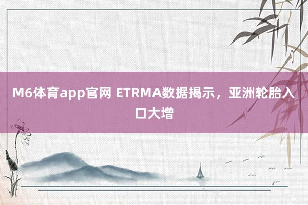 M6体育app官网 ETRMA数据揭示，亚洲轮胎入口大增
