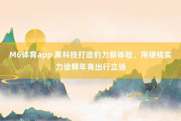 M6体育app 黑科技打造豹力新体验，用硬核实力诠释年青出行立场