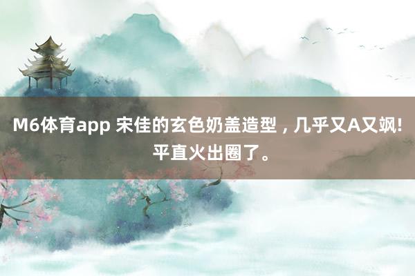 M6体育app 宋佳的玄色奶盖造型 ， 几乎又A又飒! 平直火出圈了<a href=