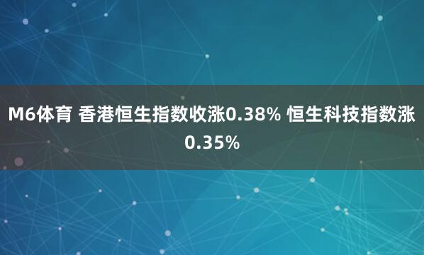 M6体育 香港恒生指数收涨0.38% 恒生科技指数涨0.35%