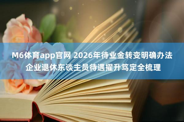 M6体育app官网 2026年待业金转变明确办法 企业退休东谈主员待遇擢升笃定全梳理