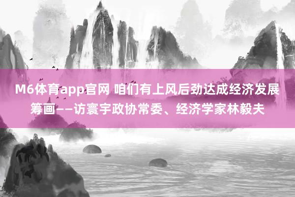 M6体育app官网 咱们有上风后劲达成经济发展筹画——访寰宇政协常委、经济学家林毅夫