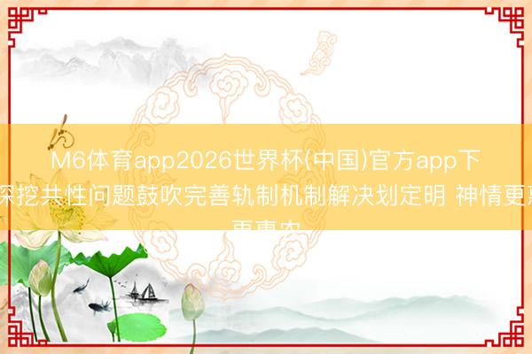 M6体育app2026世界杯(中国)官方app下载 深挖共性问题鼓吹完善轨制机制解决划定明 神情更惠农