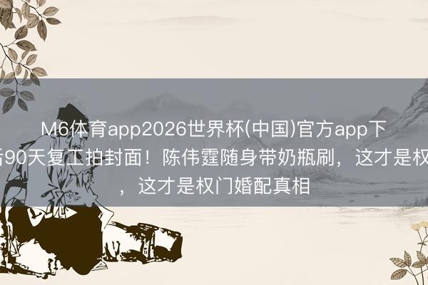 M6体育app2026世界杯(中国)官方app下载 何穗产后90天复工拍封面！陈伟霆随身带奶瓶刷，这才是权门婚配真相