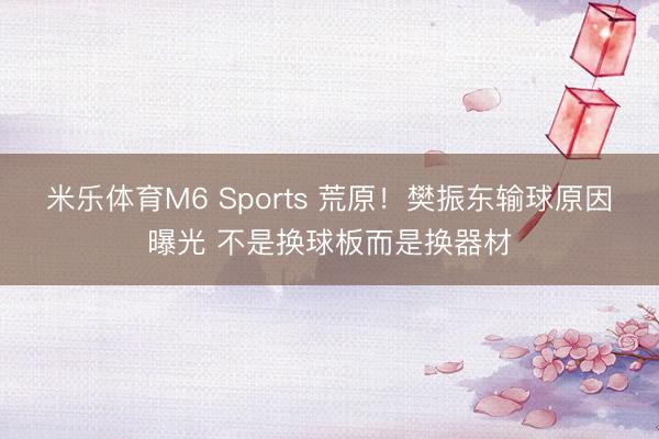 米乐体育M6 Sports 荒原！樊振东输球原因曝光 不是换球板而是换器材