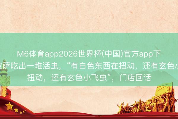 M6体育app2026世界杯(中国)官方app下载 女子称点外卖披萨吃出一堆活虫,“有白色东西在扭动,还有玄色小飞虫”,门店回话