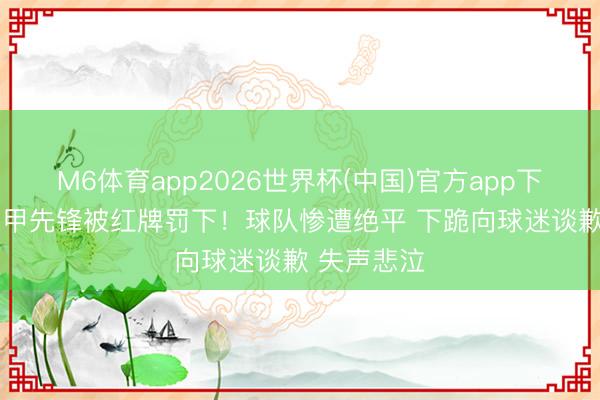 M6体育app2026世界杯(中国)官方app下载 23岁中甲先锋被红牌罚下！球队惨遭绝平 下跪向球迷谈歉 失声悲泣