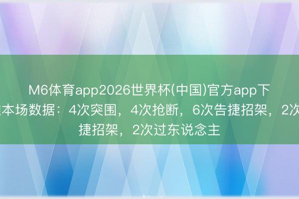 M6体育app2026世界杯(中国)官方app下载 马兹拉维本场数据：4次突围，4次抢断，6次告捷招架，<a href=
